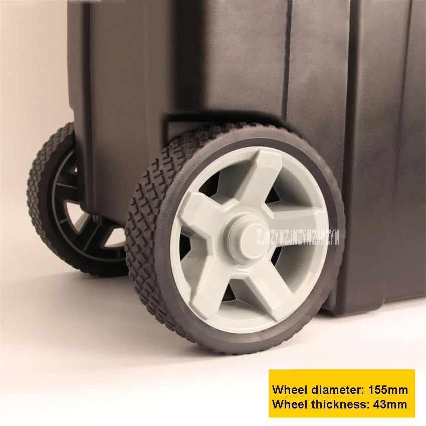 Multi-functional รถเข็นกล่องเครื่องมือครัวเรือน PP พลาสติกกล่องเครื่องมือฮาร์ดแวร์ Movable ขนาดใหญ่กล่องเ...