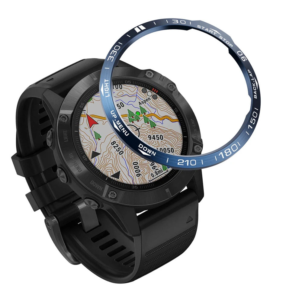 Capa de substituição para relógio, anel protetor de metal anti-arranhão para relógio inteligente garmin fenix6/fenix6 pro/fenix6 safira