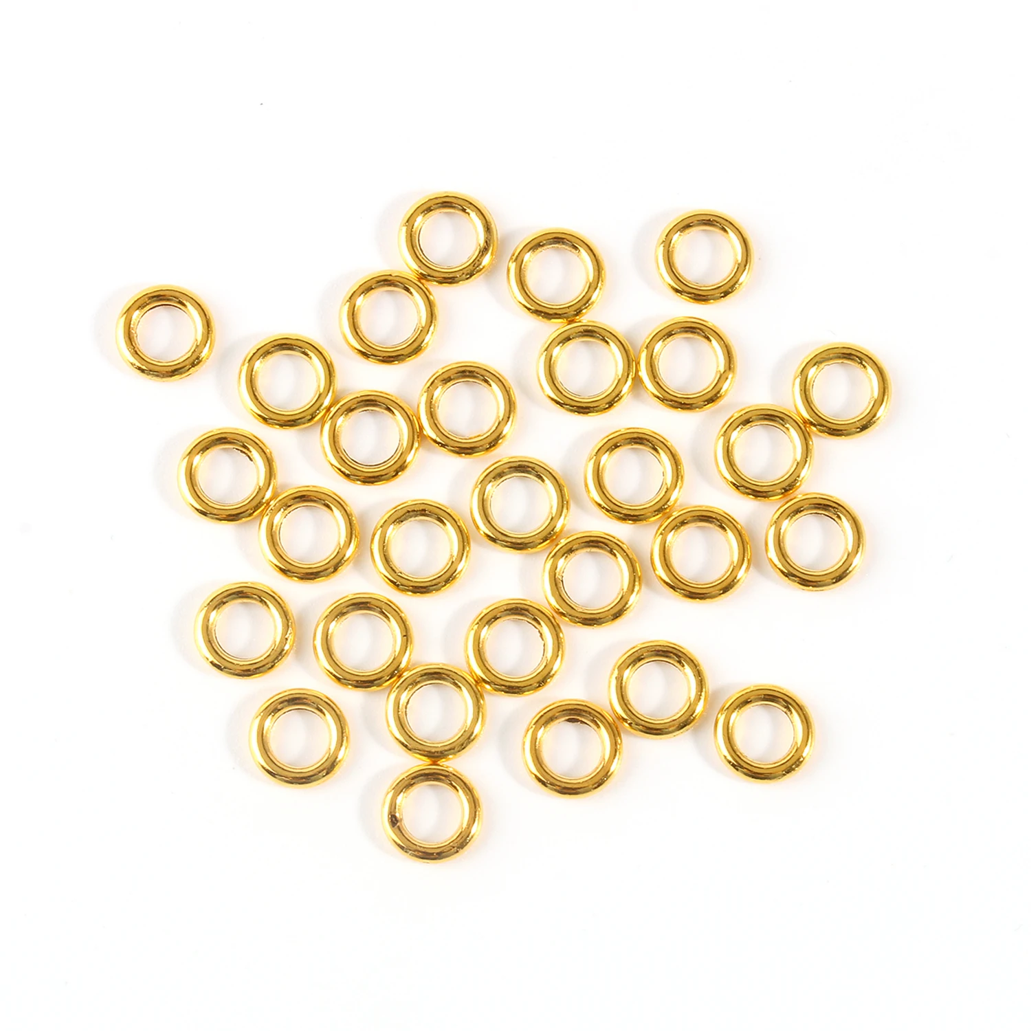 50pcs/lot 8x2mm Gold Color Silver Color Jump Rings Single Loops Closed Jump Rings Jewelry Make Findings DIY Connector