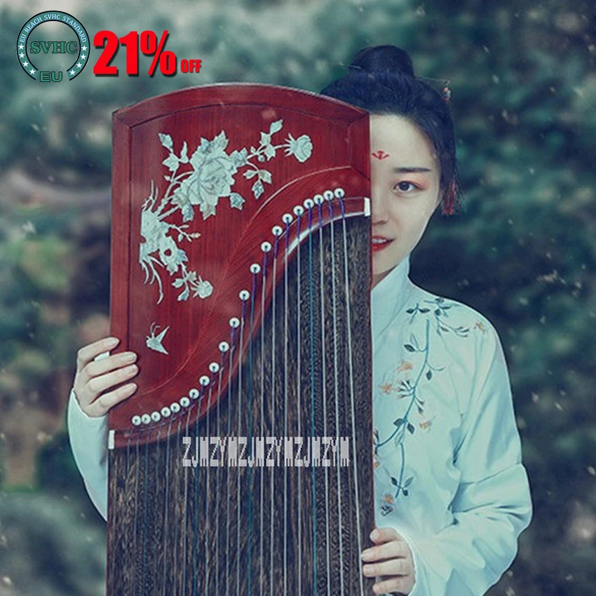 Guzheng Portable Fortune Paulownia Wood Quality Panel Performing Special Instrument Guzheng With Deluxe Accessories ZYG-116