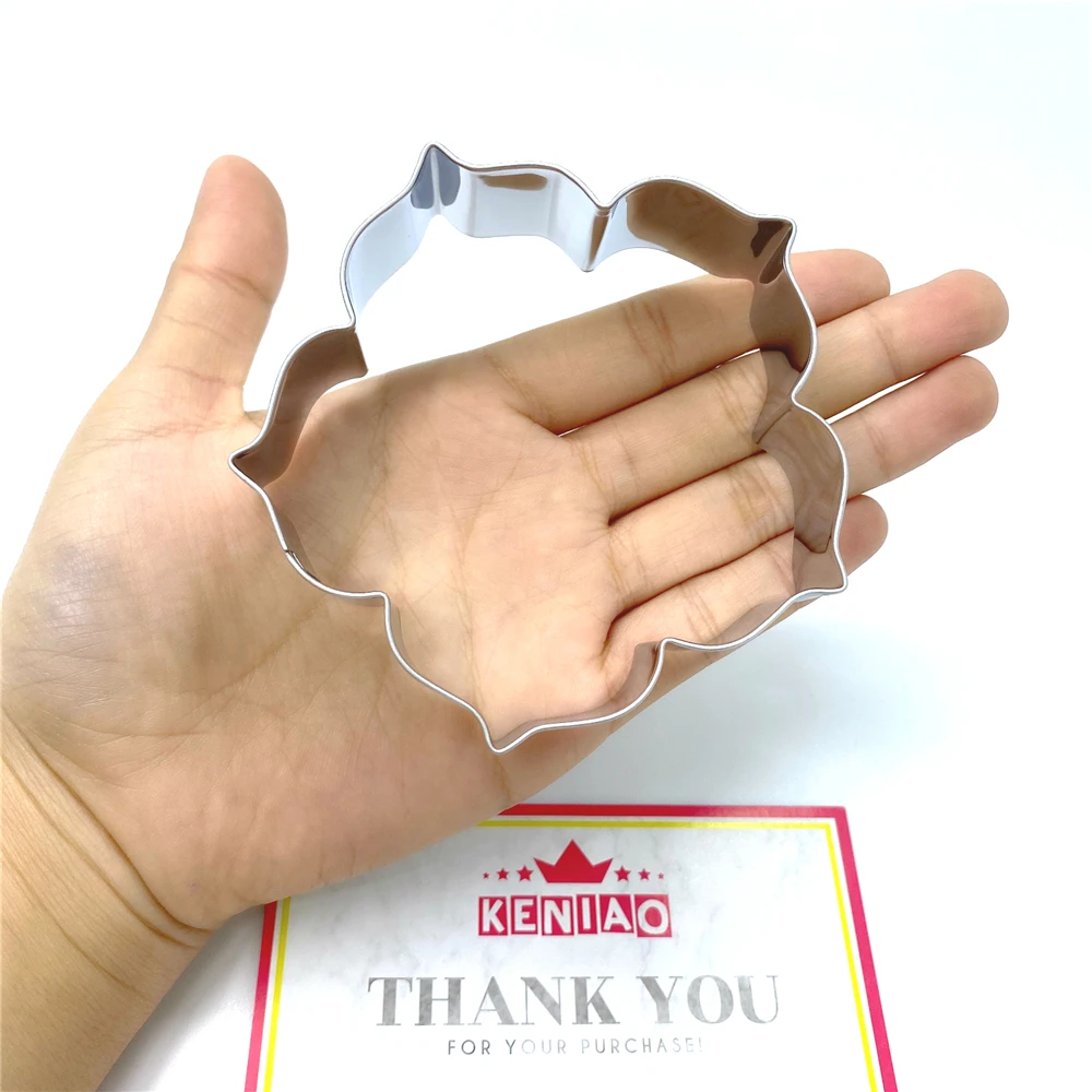 KENIAO Spring Flower Kapok Cookie Cutter - 9 cm - Mother\'s Day Biscuit Fondant Bread Mold - Stainless Steel