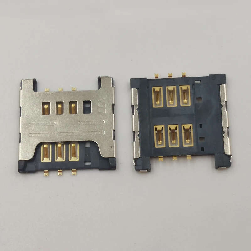 

2Pcs Reader Sim Card Socket For Samsung Galaxy I9000 S5360 I9220 N7000 3520 S6358 S8600 S5690 I9001 Slot Tray Holder Connector