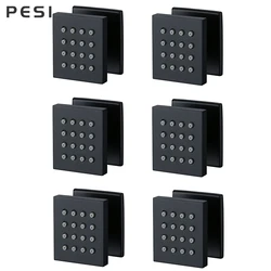 Wholesale And Retail Brass Shower Body Massage Jets 6/4/1 Pcs Bathroom SPA Massage Sprayer Nozzle Rain Jet System,Matte Black.