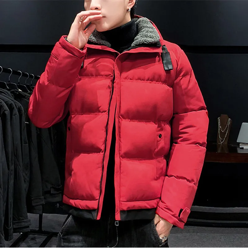 Chaqueta con capucha para hombre, Parka gruesa cálida a prueba de viento, abrigo informal, invierno, 2021