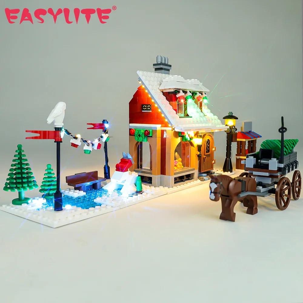 LED Light Kit For Christmas Gift Creator 10216 Winter Village Bakery Toys Building Blocks Bricks Collectible Lamp Set No Model