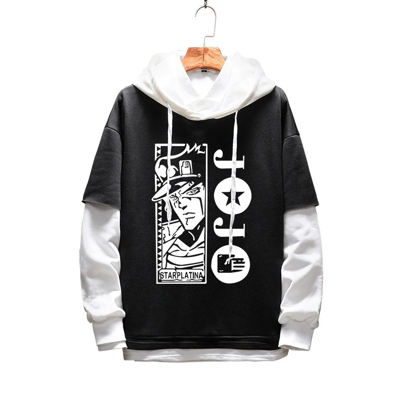 

Spring Autumn Men Women Hoodies Anime JoJo's Bizarre Adventure Pullover Sweatshirt Hoodie Sportswear Hooded Coat Hip-Hop Outwear