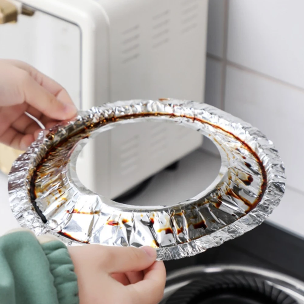Almohadilla a prueba de aceite para estufa de Gas, papel de aluminio resistente al calor, limpieza, papel a prueba de grasa, accesorios de cocina, 10 Uds.