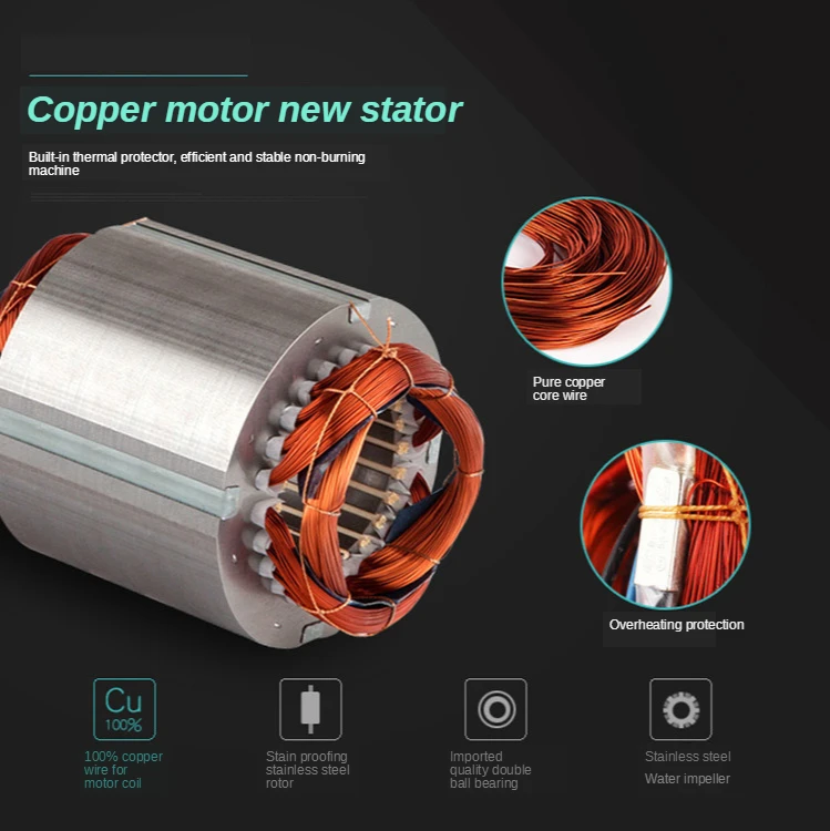 Imagem -02 - Bomba Dágua Elétrica para Circulação de Água Sucção Automática 750w 220v e 50hz 1hp