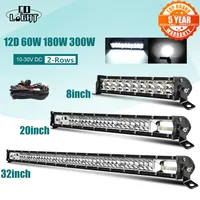 CO LIGHT Super Slim 12D 8 ""20"" 32 ""barra LED haz de inundación barra de luz LED para Tractor barco todoterreno 4WD 4x4 camiones SUV ATV 12V 24V