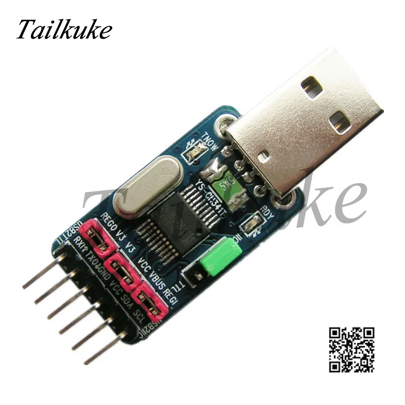 YS-CH341T Module USB to I2C IIC USB to UART TTL USB to Serial Dual Voltage