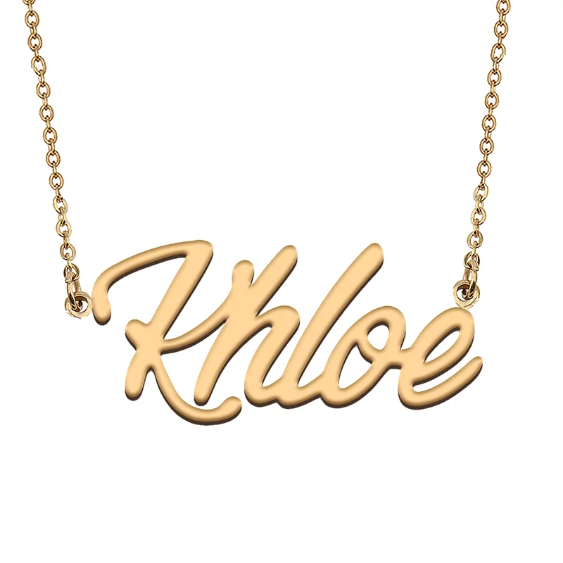 

Khloe Custom Name Necklace Customized Pendant Choker Personalized Jewelry Gift for Women Girls Friend Christmas Present