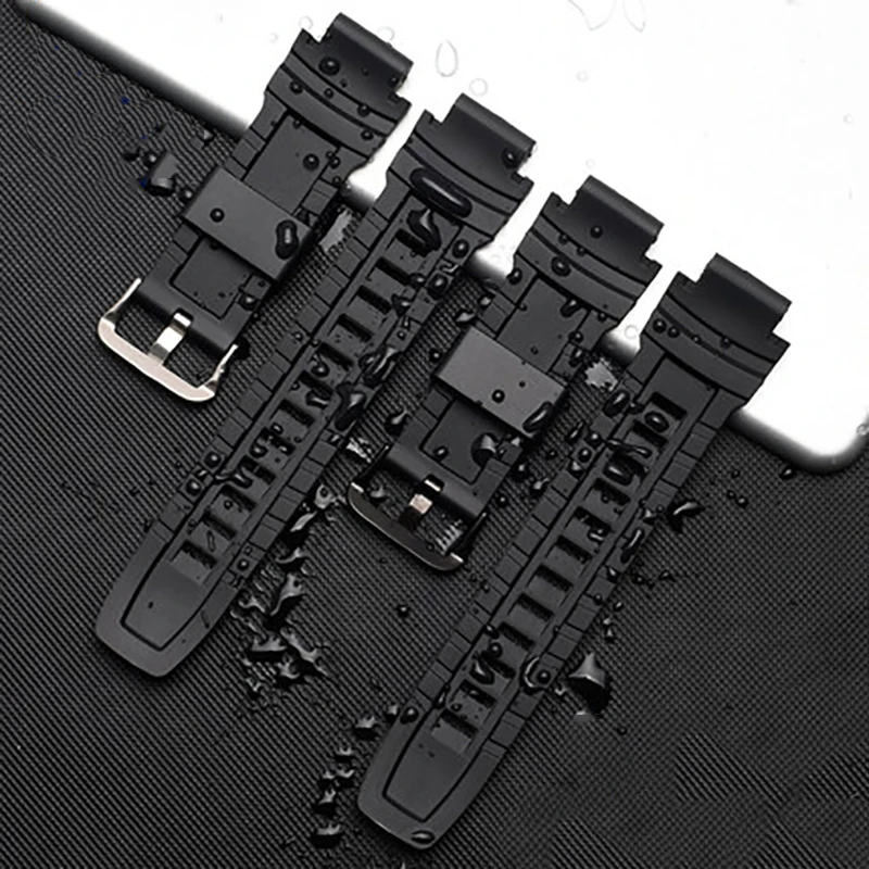 High Quality 18mm Replacement Watchband For Casio PROTREK PRG-260/550/250/500 PRW-3500/2500/5100 Waterproof Silicone Black Strap