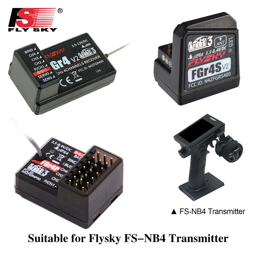 

Flysky FGR4 FGR4S FGR4P Single Antenna Receiver AFHDS 3 PPM/IBUS/PWM For Flysky FS-NB4 Remote Control Accessory