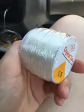 Plastic Crystal Beading Elastic Cords 100M #6