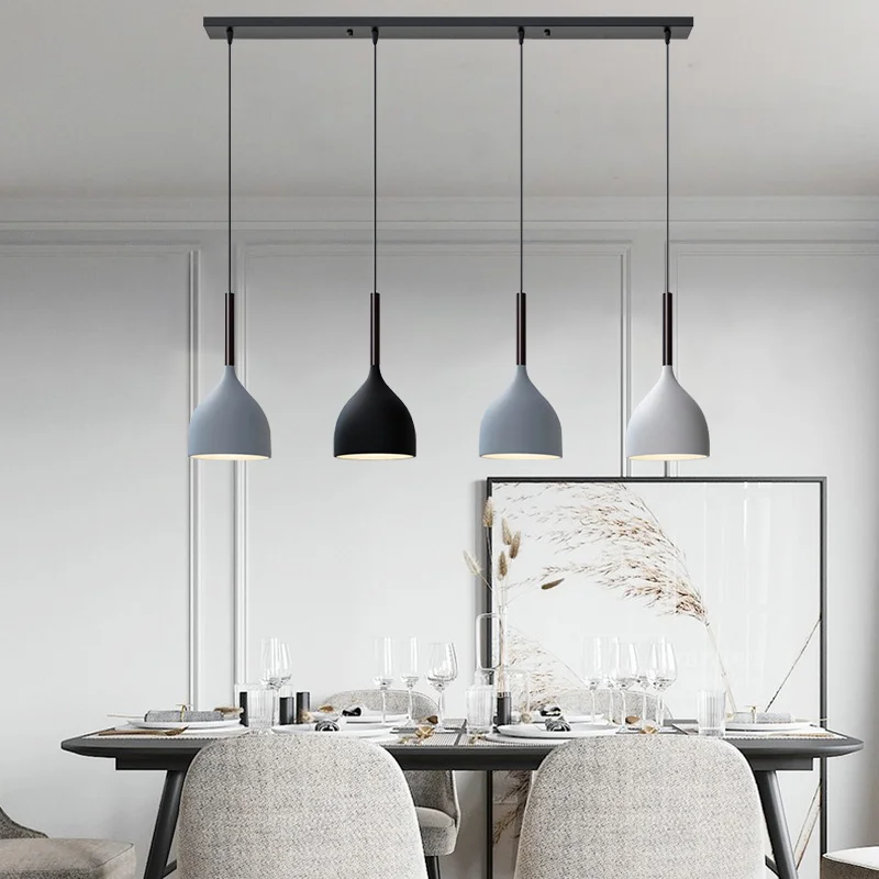 Nordic restaurant E27 LED chandelier modern simple creative personality bar lamp household dining room hanging lamp