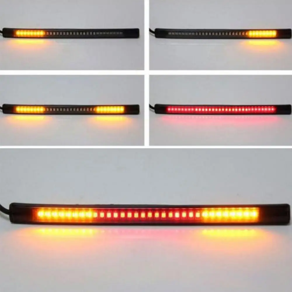 Flexible 48 LED 2835 3014 SMD Motorcycle Light Strip Turn Signal Brake Lamp