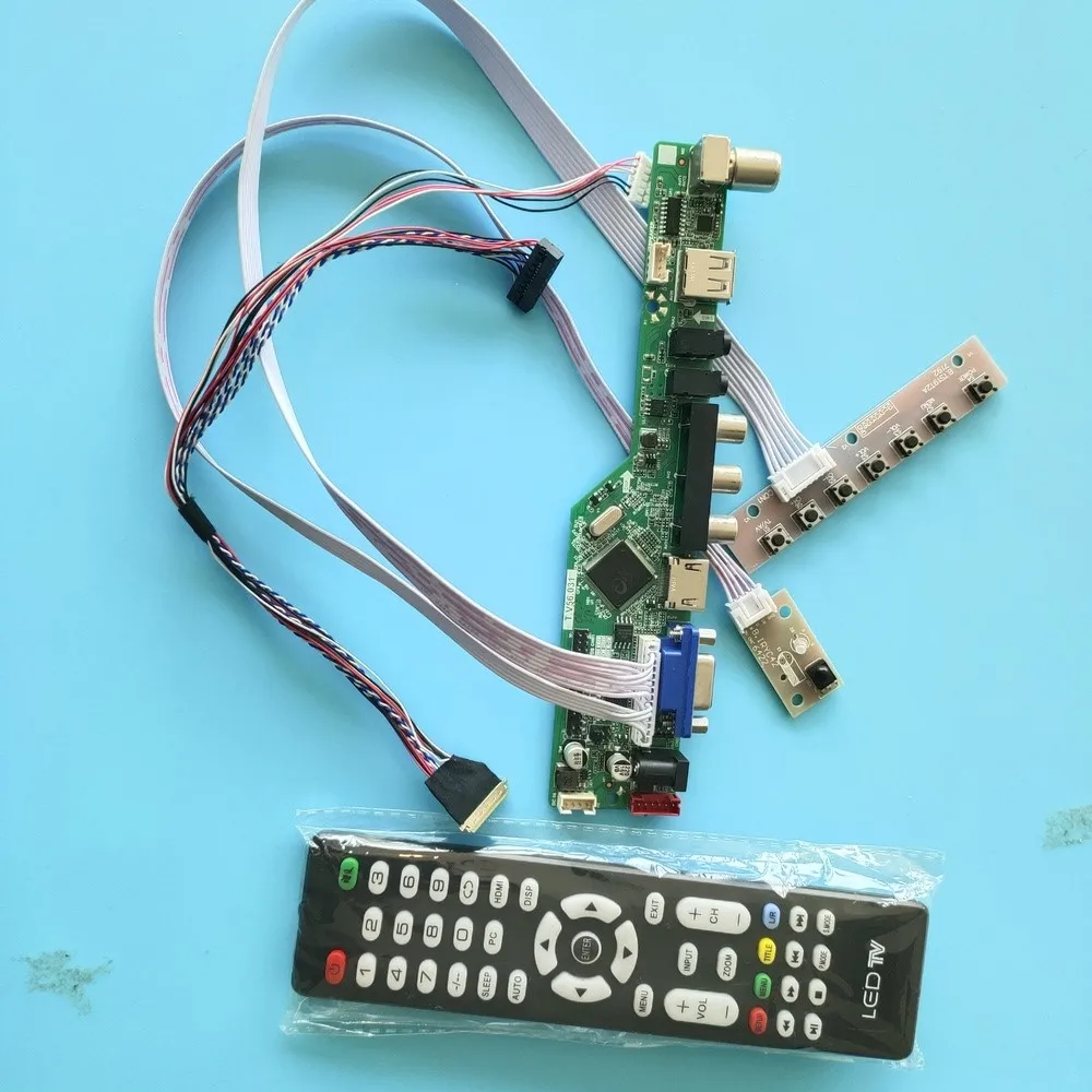 

Комплект для LP140WH2 TL аудио USB Дисплей VGA 1366x768 ЖК-дисплей светодиодный LVDS AV ТВ монитор 40pin контроллер доард HDMI Панель Экран пульт дистанционного управления