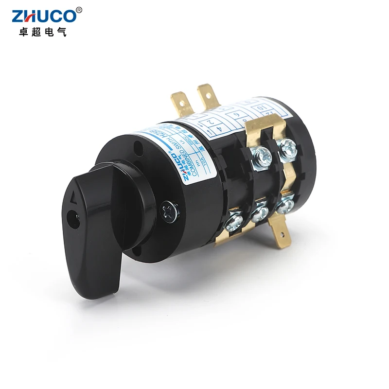 ZHUCO HZ5B-20/3.CCC 3.BBB 3.EEE 2.AAA 20A 660V Rotary Cam Transfer Combination Switch For Electric Welding Machine