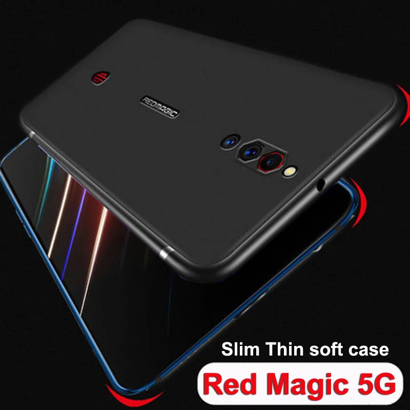 For ZTE Nubia Red Magic 5G Case + Screen Protector Redmagic 5G back cover case For Nubia Red Magic 5G NX659J tempered Glass film