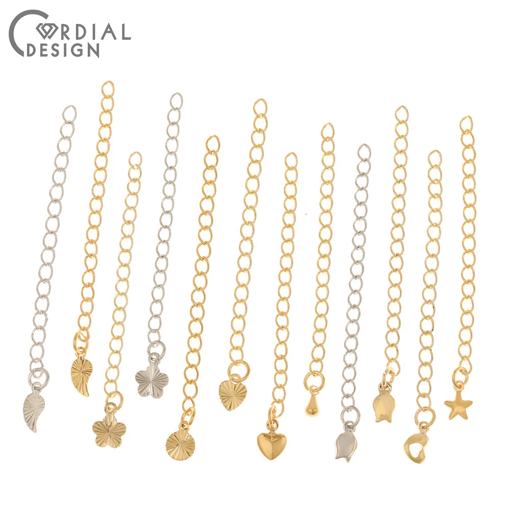

Cordial Design 20Pcs Jewelry Accessories/Hand Made/Tail Chain/Genuine Gold Plating/Extension Chain/Jewelry Findings & Components