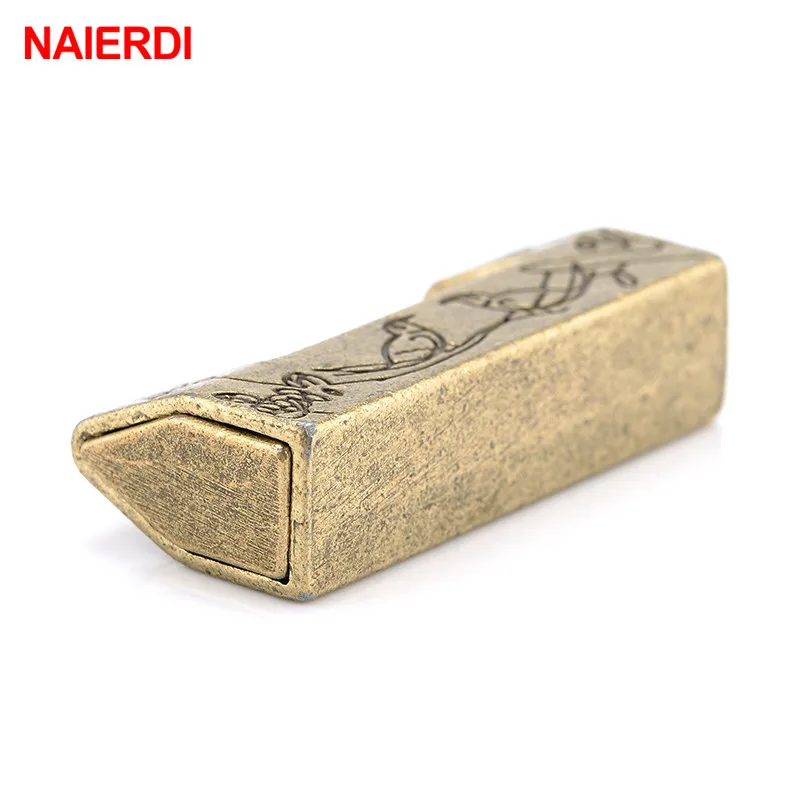 NAIERDI Çinko Alaşım Çin Eski Kilit Vintage Antika Kilit Retro Keyer Mavi-yeşil Asma Kilit Takı Ahşap Kutu Asma Kilit Bavul Çekmece