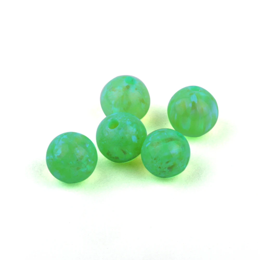 Melon Green New Color Ball Jewelry Beads 20pcs/Lot OP56 Synthetic Fire Opal Beads DIY Hole