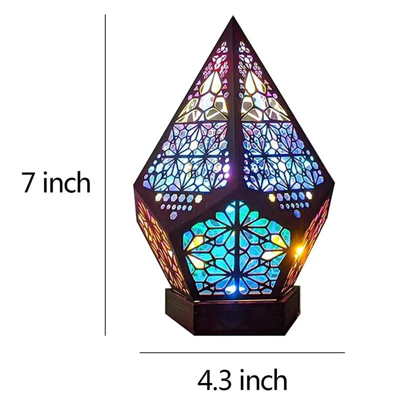 Star Luminous Star Projector Wooden Table Lamp Birthday Gift Starry Sky Galaxy Projection Belly Lamp Party Bedroom Decoration