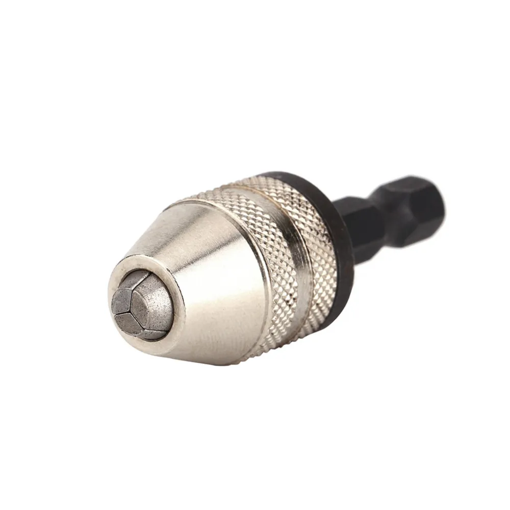 1pc Quick Change Keyless Drill Chuck Screwdriver Impact Driver Adaptor  Shank Drill Bit Tool Quick Change Convertor Adapter