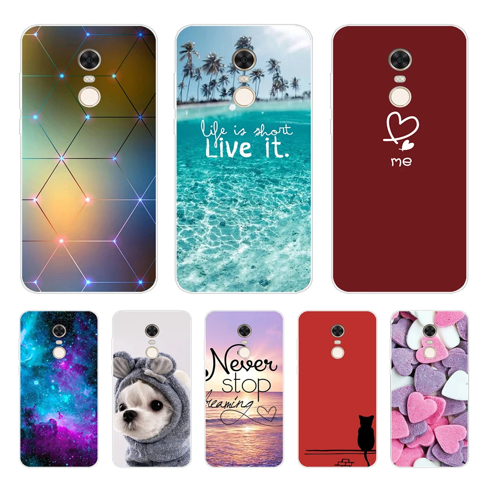 For Xiaomi Redmi 5 Plus Case Silicone Back Cover Soft TPU Phone Case For Xiaomi Redmi 5 Case For Redmi5 5 Plus Full Cover Coque