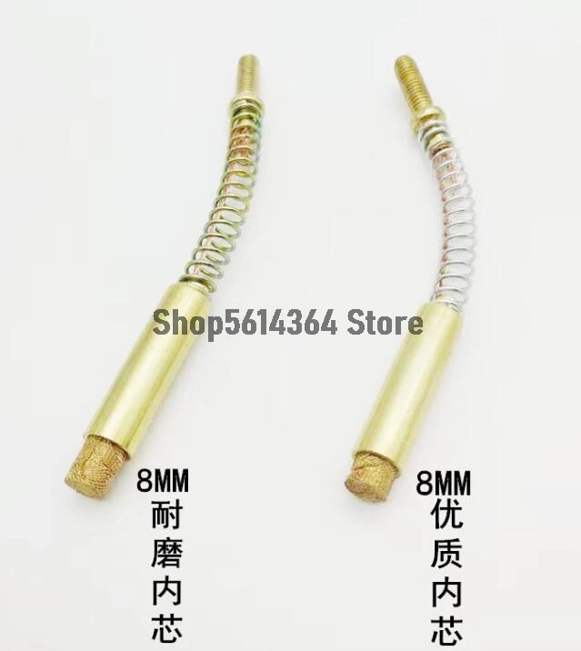 Lot2 8mm(OD) Round Cylindrical Standard Brass Electrical Brushes Springs&Wicks 5mm(OD)-Screw for Electromagnetic Clutch Machine