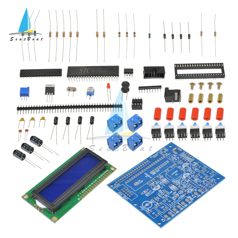 DIY Kit Digital Secohmmeter LCD Capacitance Frequency Inductance Meter Cymometer CF Inductor Capacitor Tester Permittimeter