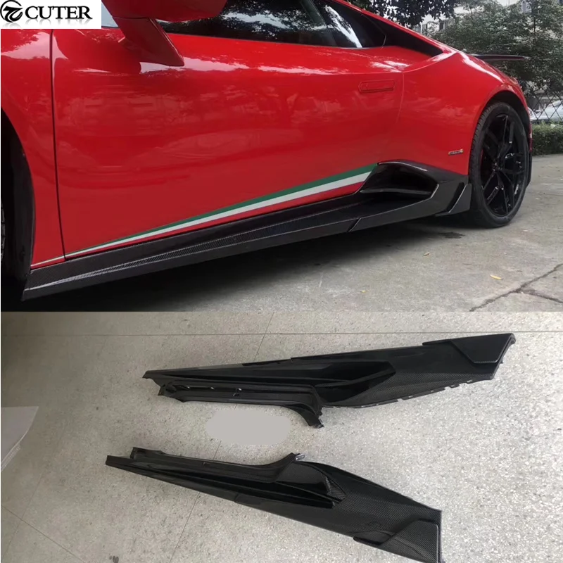 Lp610 Lp580 Carbon Fiber Frp Side Skirts for Huracan Lp610 Lp580 Car Body Kit 2015