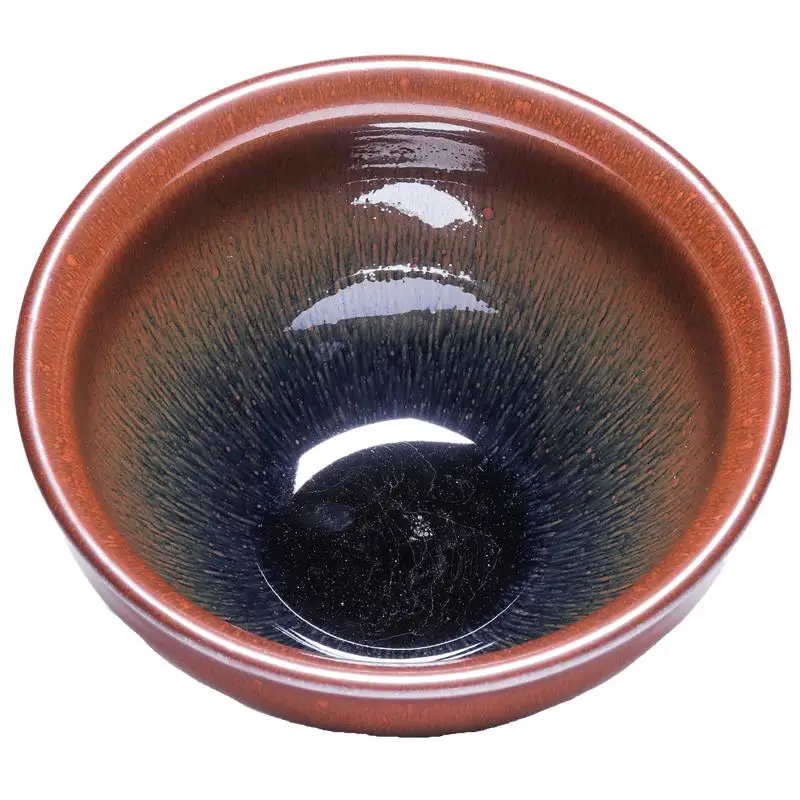 JW062 Ancient Style Hare Fur Tian Mu Tea Bowl Ceramic Tea Cup 350ml Large Matcha Chawan Dia.12.5cm Chinese Antique/JIANZHAN