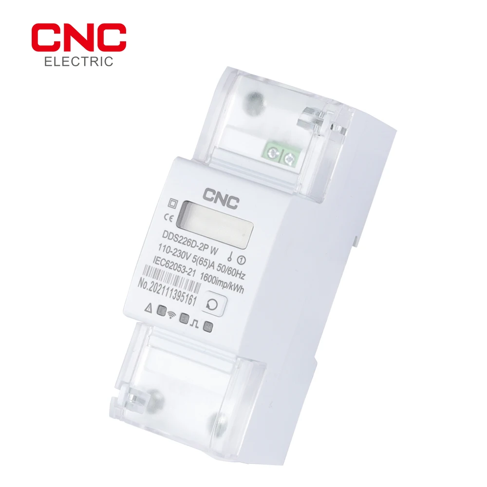 CNC DDS226D-2P WIFI Single Phase 65A Din Rail Smart Energy Meter timer Power Consumption Monitor kWh Meter Wattmeter 110V 220V