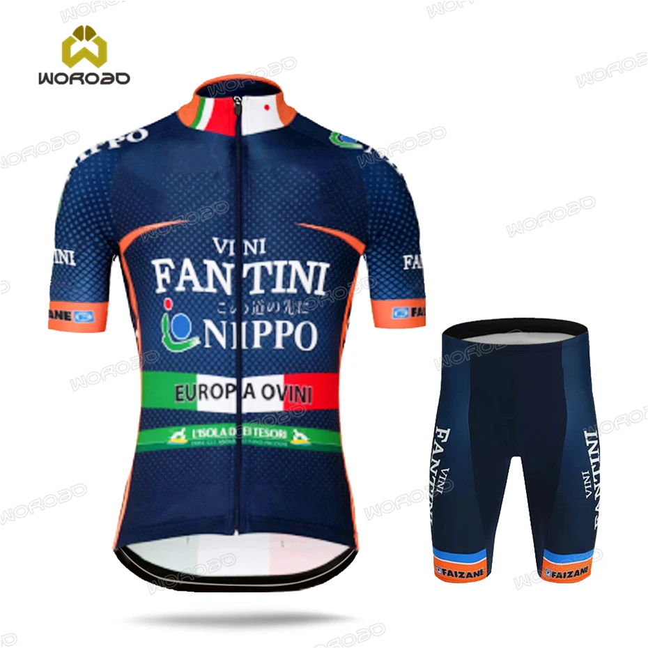 2022 Cycling Clothes Kits Short Sleeve Jersey Set Summer Men FANTINI NIPPO Cycling Uniform Beathable Bike Clothing Quick Dry