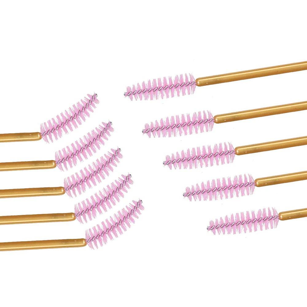 Mascara Wands Eyelash Brush Gold Apllicators Eye Lash Curling Comb Eyelash Extension Brush Makeup Eyebrow Brush Spoolers