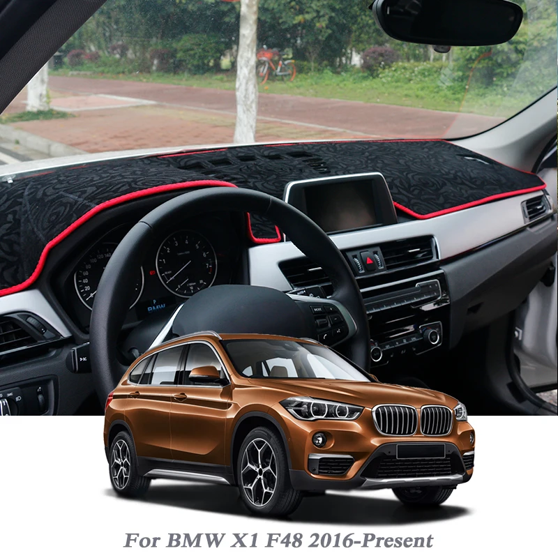 

Car Styling Dashboard Avoid Light Pad Instrument Platform Cover Flannel Mat For BMW X1 F48 2016-Present LHD&RHD Internal Mat