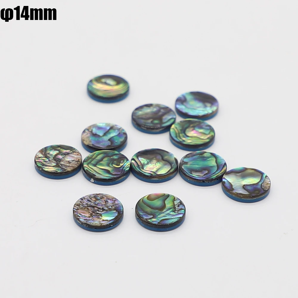 

20pcs Fretboard Mark Dots Colorful Abalone Inlay Material 14mm Diameter for Sax Saxphone Ukulele Guitar