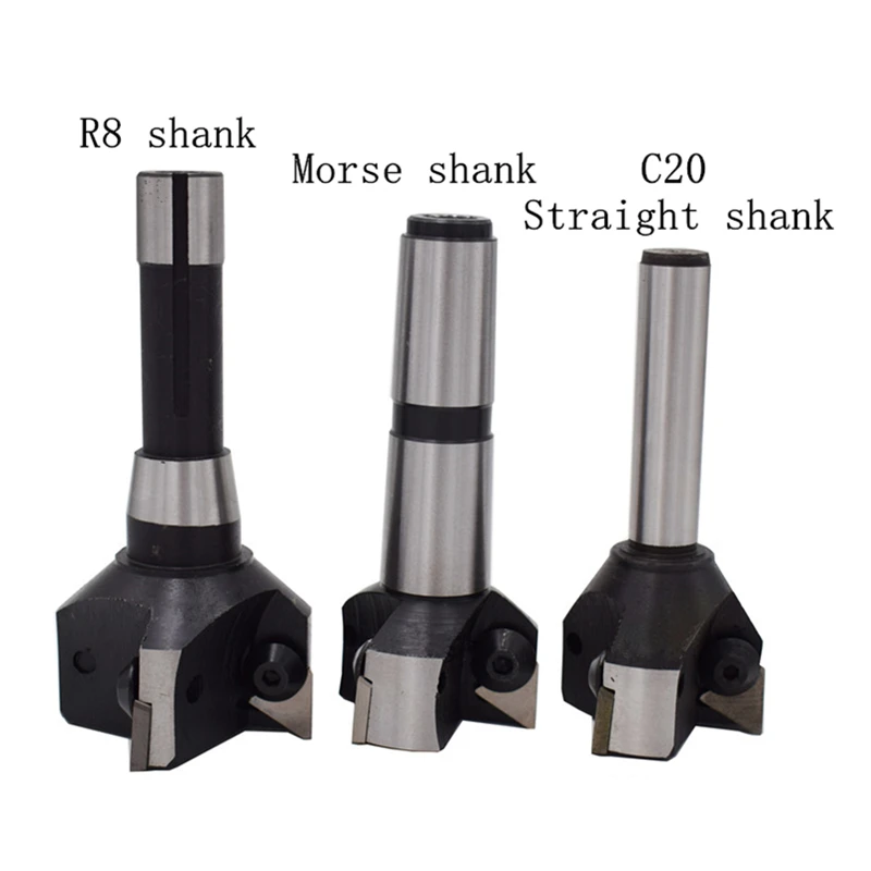 R8 Shank 25mm - 100mm Face Milling Indexable End Mills Disc 1 / 1.5 / 2 / 2.5 / 3 / 3.5 / 4 Inch CNC Face Milling Lathe Tools