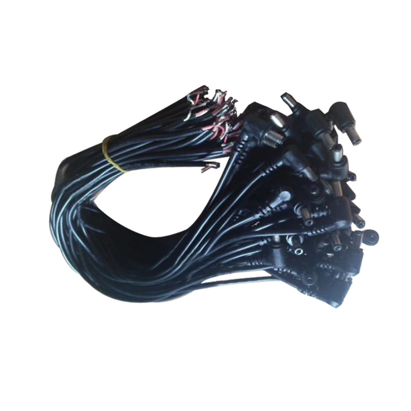 10 Chiếc 50Cm DC Góc Nam 5.5X2.5 Mm Cáp Kết Nối Cắm Jack Adapter DC Hình Heo Nam 90 Độ Dây Cổng Kết Nối