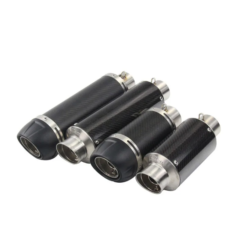 

36-51mm Universal Motorcycle LeoVince Exhaust Muffler Carbon Fiber Pipe Pitbike For benelli trk502 msx125 crf 230 aerox vespa