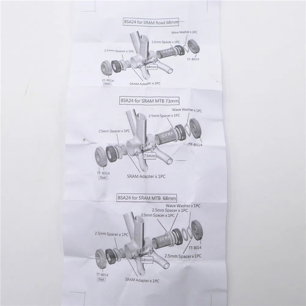 CEMA BSA 68/73mm Road Mountain Bike MTB Threaded Ceramic Bearing Bottom Bracket For SRAM/SHIMANO crankset