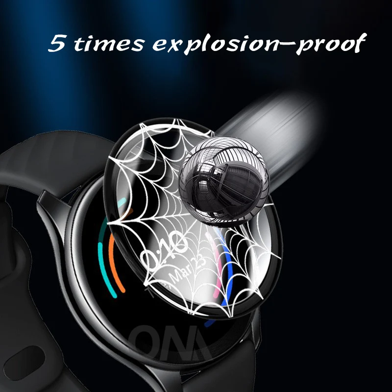 Película protectora de vidrio de fibra suave para reloj OnePlus, Protector de pantalla completo curvo, 2020