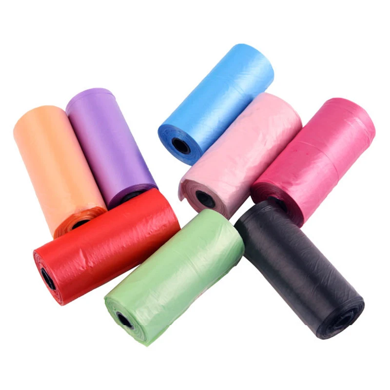 20/50/100 Rolls Wholesale PE Dog Garbage Bag for Dogs Mix Colors Pet Little Poop Bags Accessories Mascotas Products Supplies