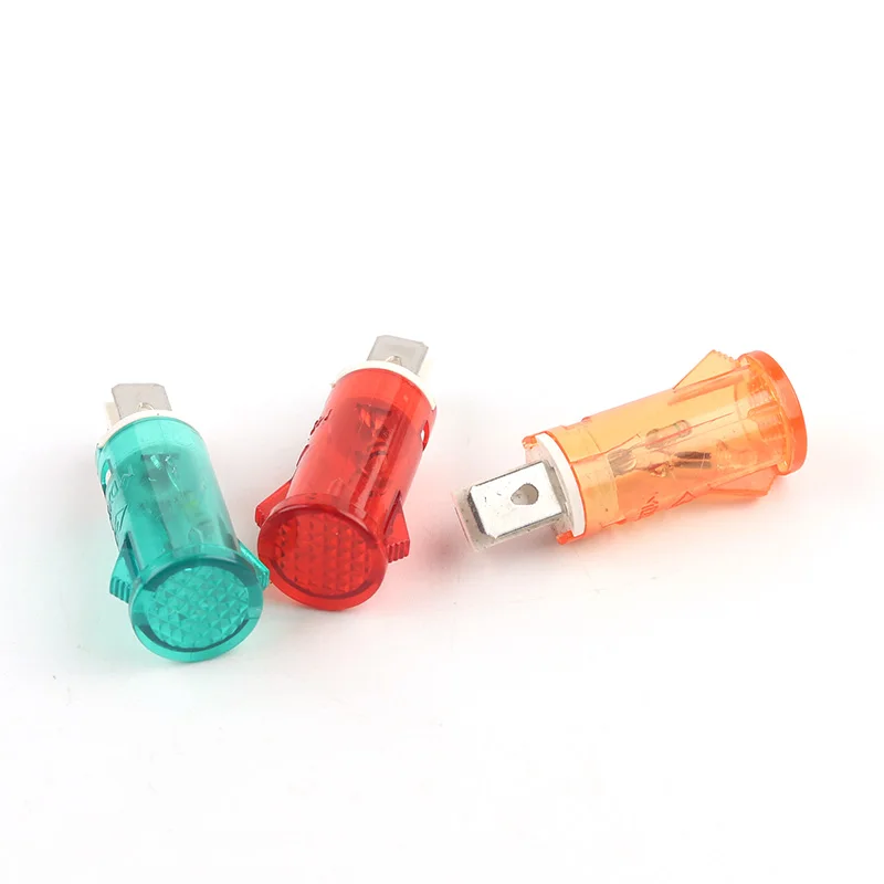 10pcs/Lot MDX-11A Guiding Signal Lamp Panel Mounting Neon Indicator Red Green Yellow Lights 12V 24V 220V 380V