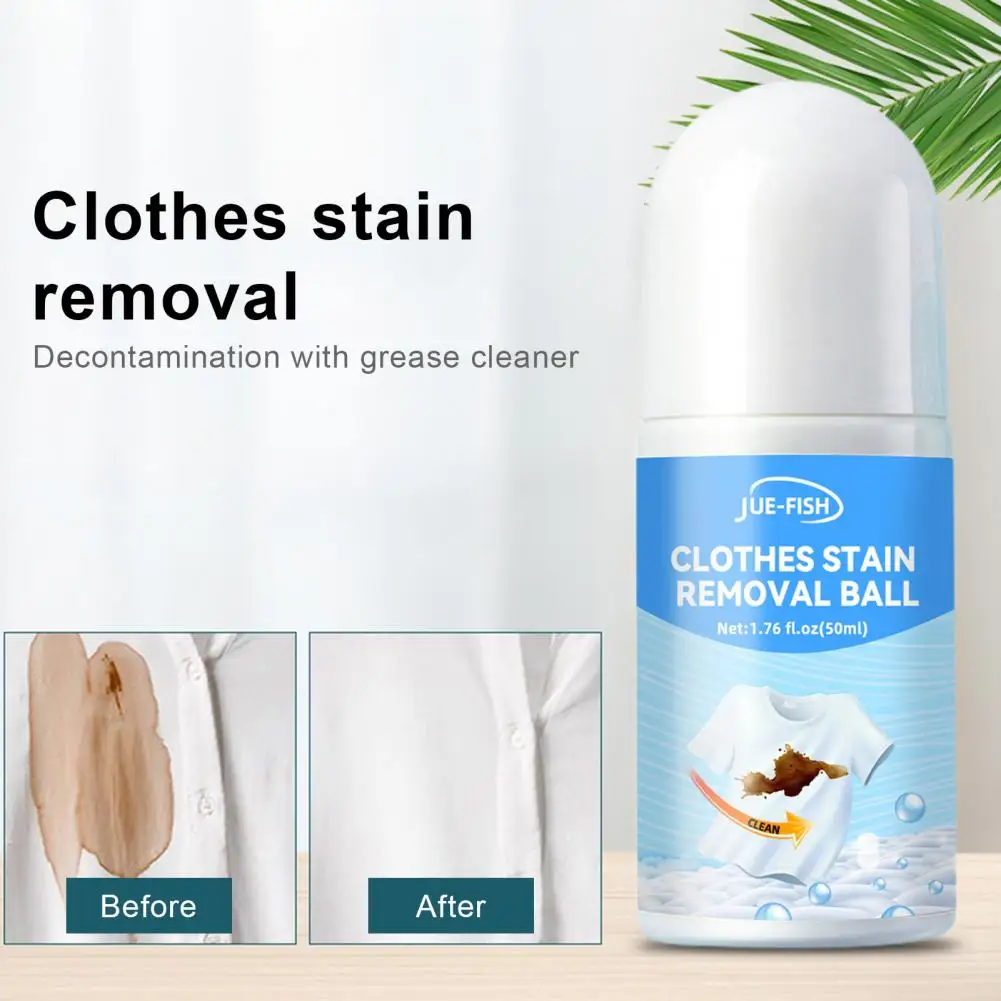50ML เสื้อผ้า Stain Ball แบบพกพาประยุกต์กว้างผงซักฟอกเครื่องปรุงรสเสื้อผ้า Stain Ball สําหรับ Home Stain Rolling Ball