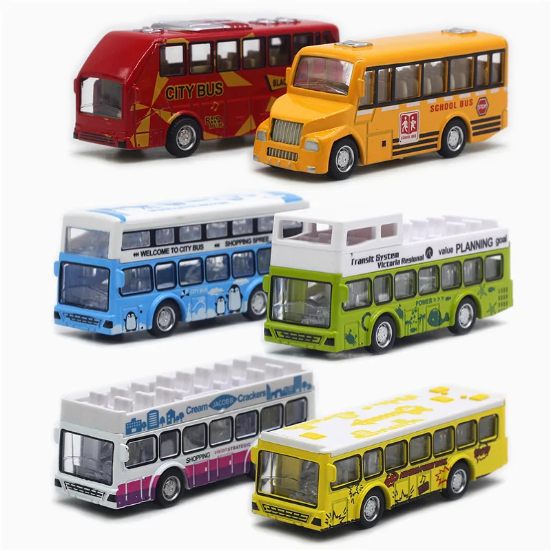 Venda quente 1:60 liga puxar para trás mini modelo de ônibus, alta simulação de ônibus turístico brinquedo, presente conjunto, frete grátis