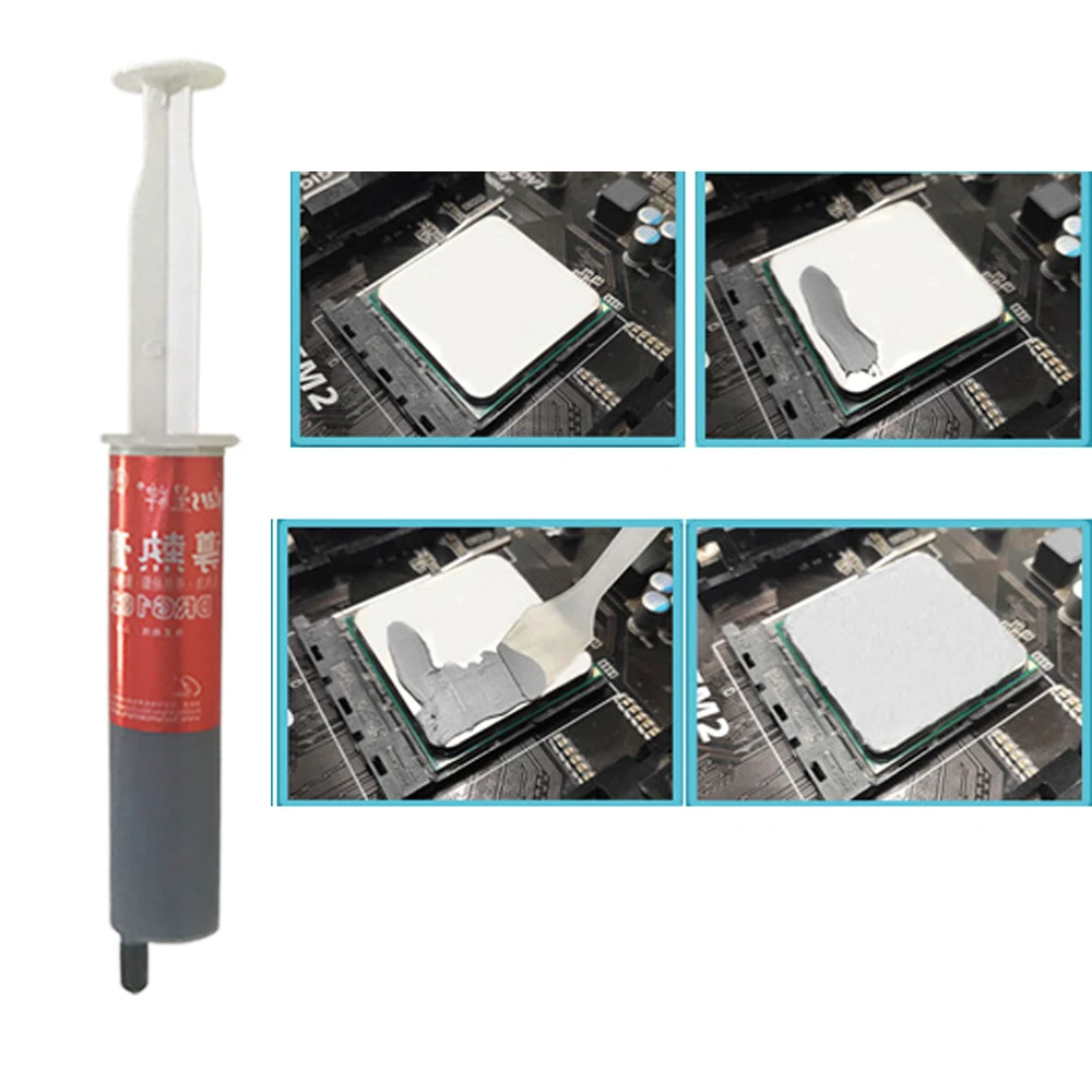 Jeringa de silicona DRG102 para todo tipo de refrigeradores, pasta térmica compuesta, Pasta de disipador de calor, para CPU, yeso, con buena conducción térmica