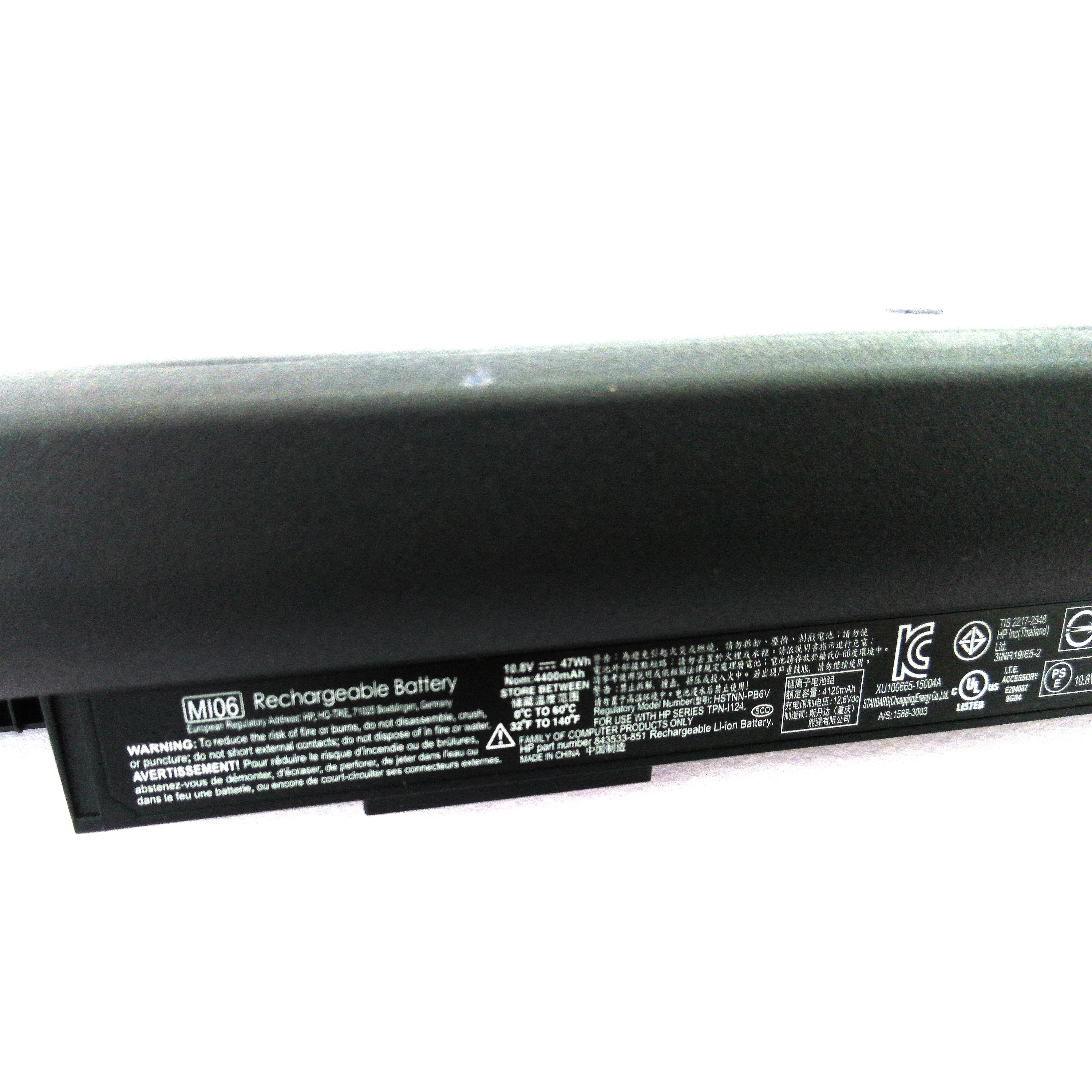 Genuine Original 10.8V 47Wh MI06 M106 HSTNN-PB6V 843533-851 844198-850 Laptop Battery For HP TPN-I124 Notebook