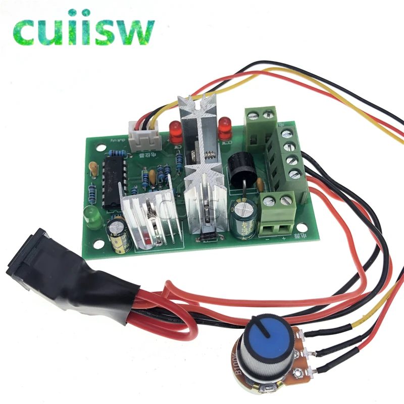 DC 10V-40V 5A 150W Motor Speed Controller Adjustable Reversible Control Switch PWM Speed Regulator Module 10V/12V/24V/36V